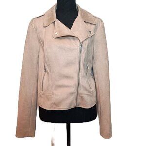 BB Dakota Steve Madden Women Faux Suede Moto Jacket Fashion Staple SZ Large NWT